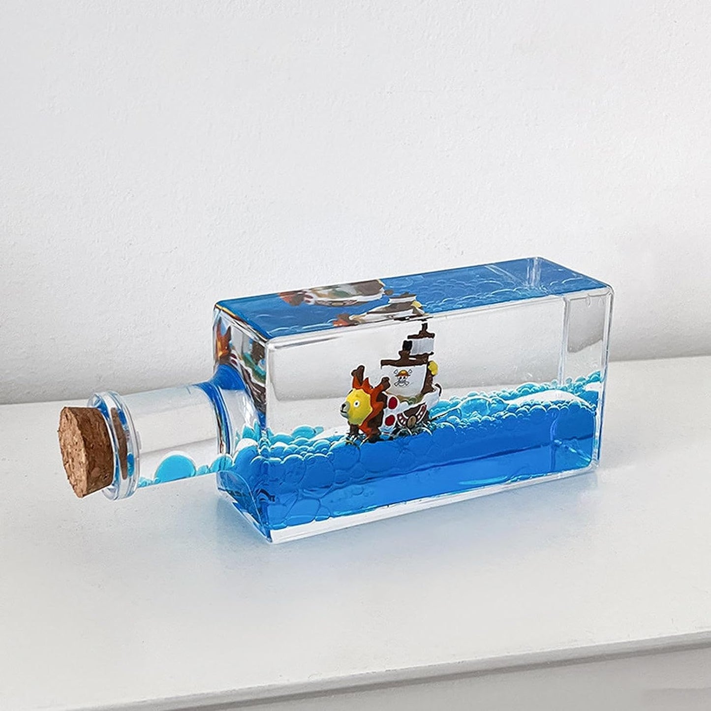 One Piece Going Merry Floating Ship Liquid Drift Bottle Ornament
