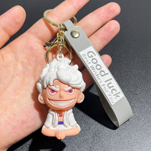 One Piece Luffy Gear 5 Chibi 3D Keychain