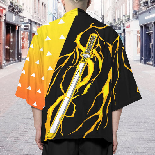 Demon Slayer Zenitsu Inspired Kimono Haori
