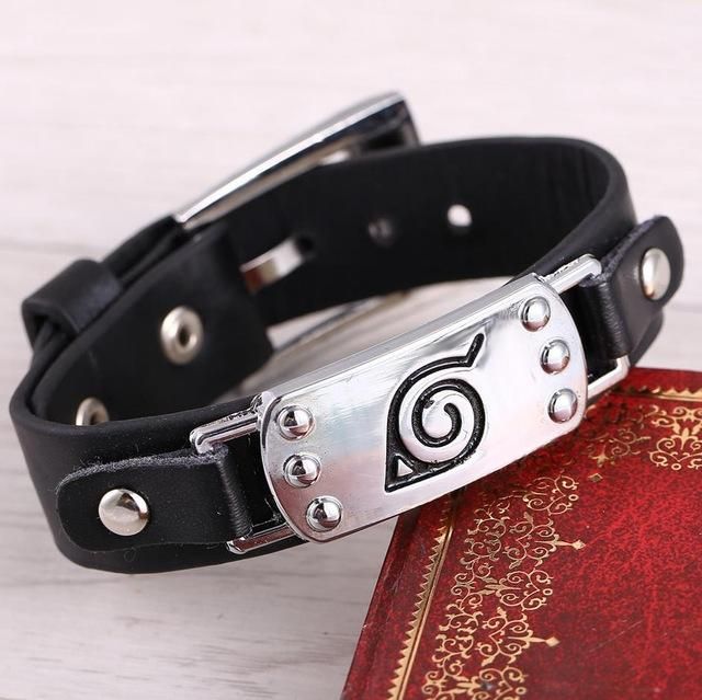 Naruto Hidden Leaf Village Leather Bracelet