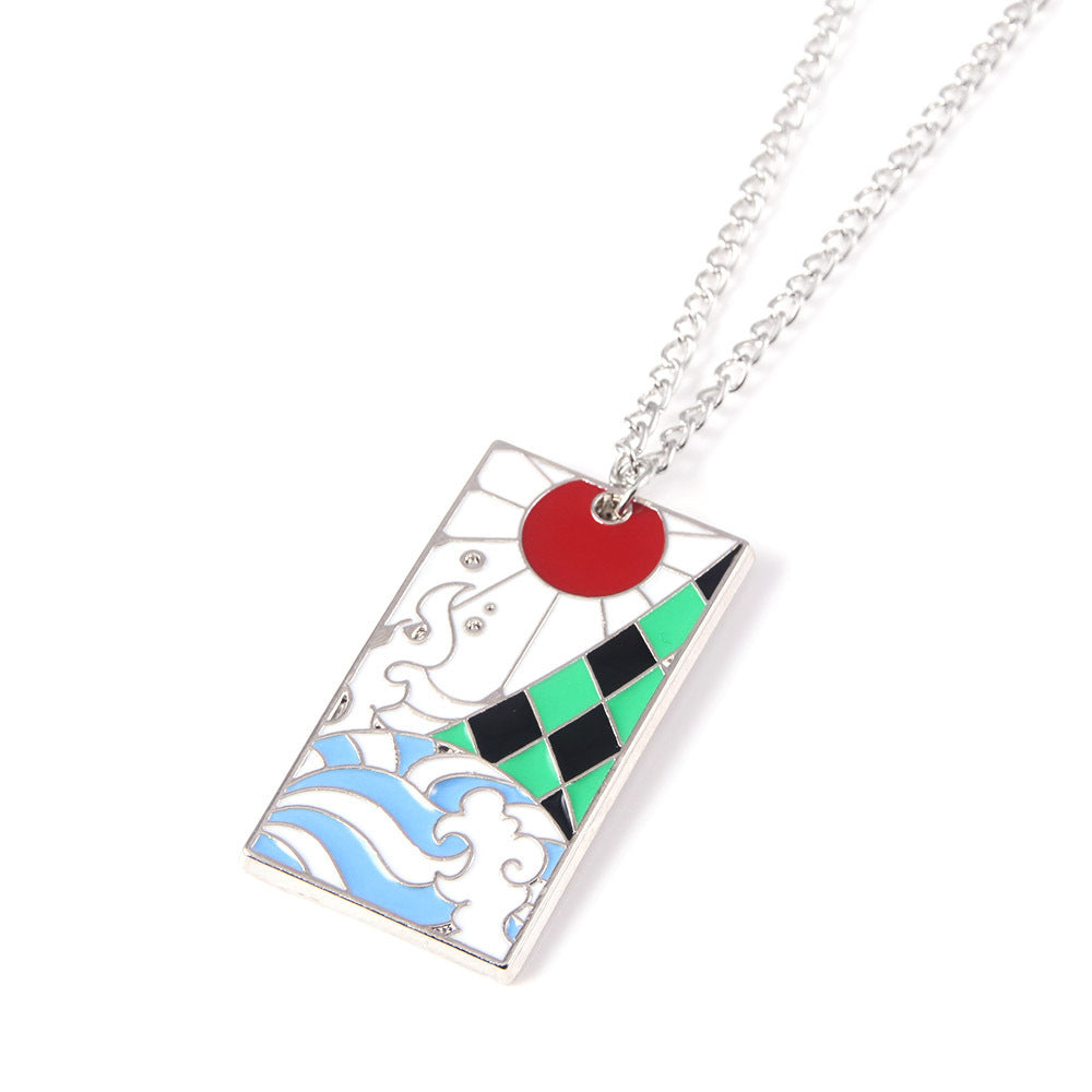 Demon Slayer Tanjiro Kamado Hanafuda Earrings Necklace