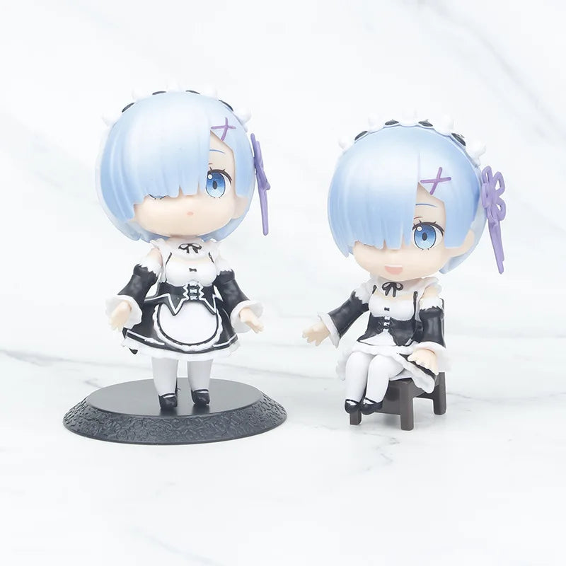 Re:Zero Rem, Ram & Emilia 6-Piece Chibi Figure Set