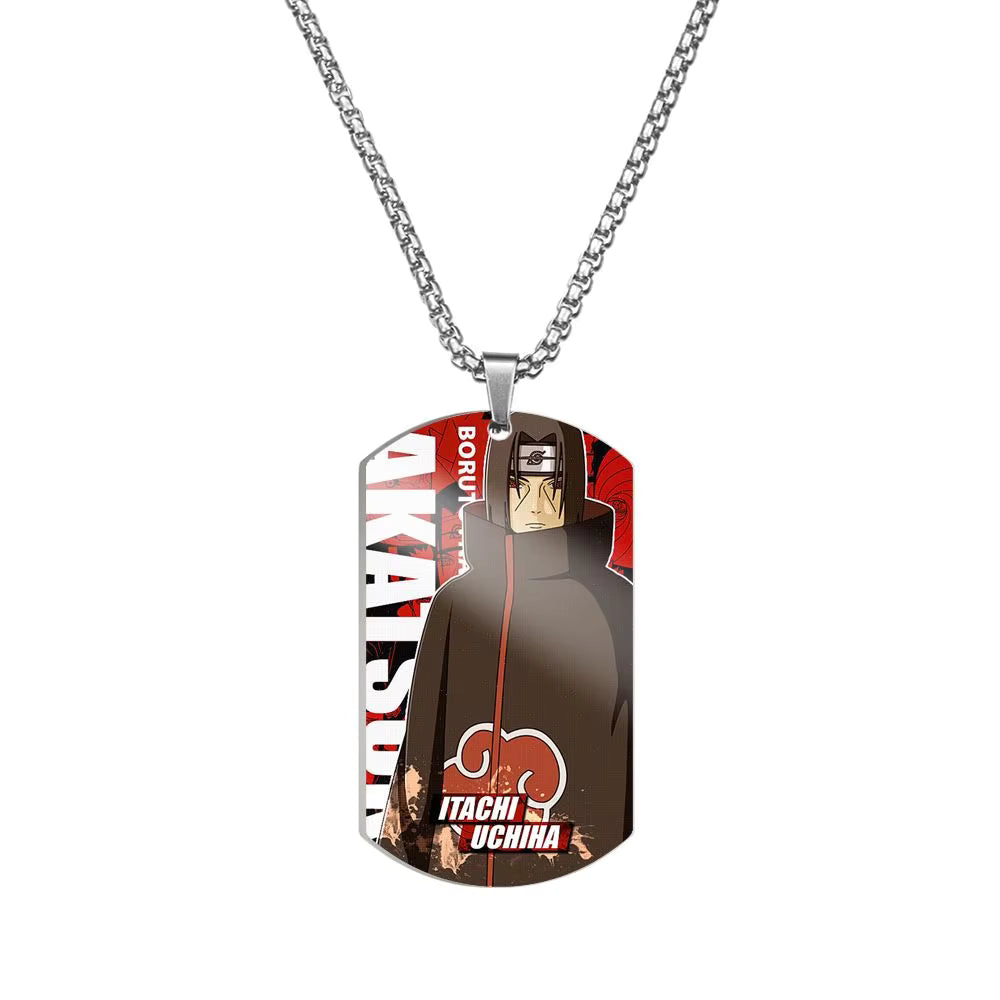 Naruto Itachi Uchiha Akatsuki Dog Tag Necklace