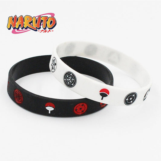 Naruto Uchiha Clan & Sharingan Silicone Wrist-Bands Set
