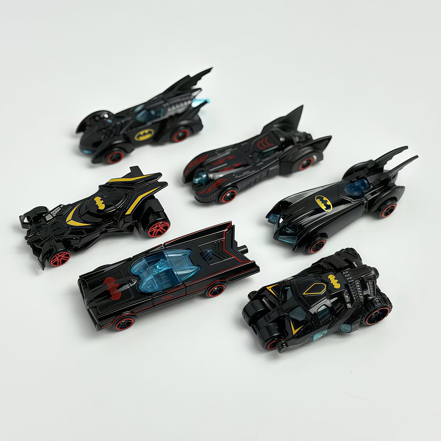 Hot Wheels Batman Batmobile Mini Model Cars 6-Pack Set