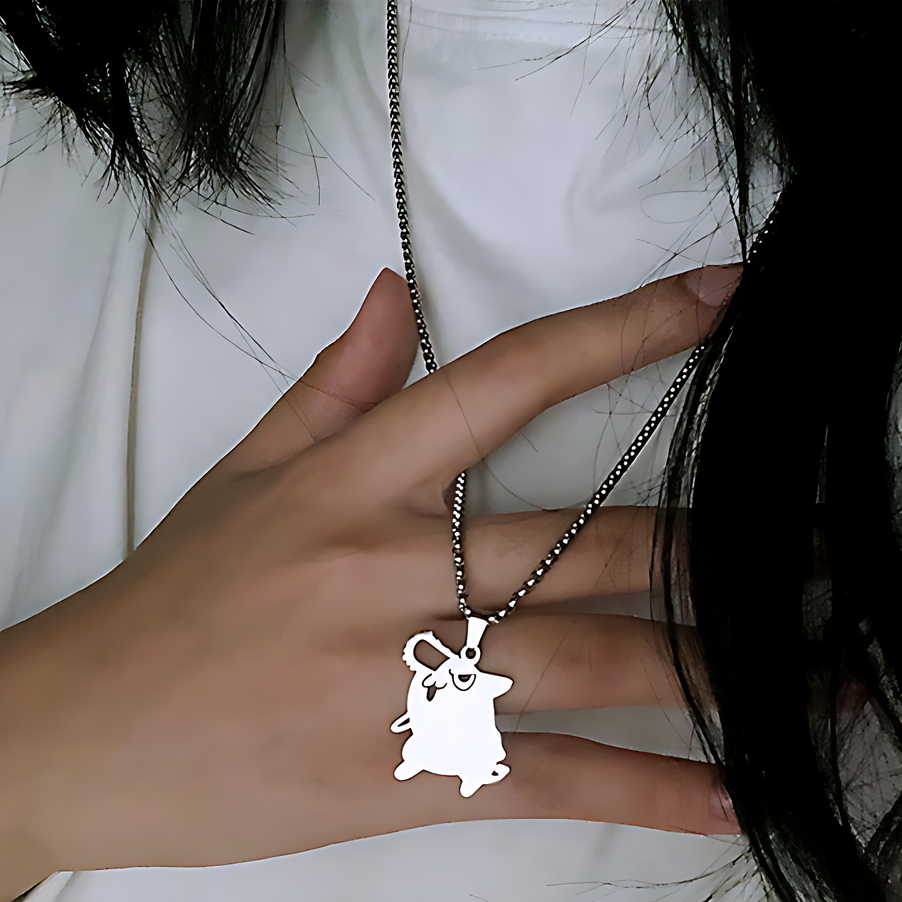 Chainsaw Man Pochita Silhouette Necklace
