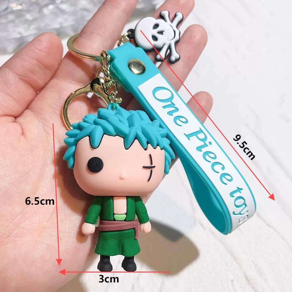 One Piece Roronoa Zoro Chibi 3D Keychain Set