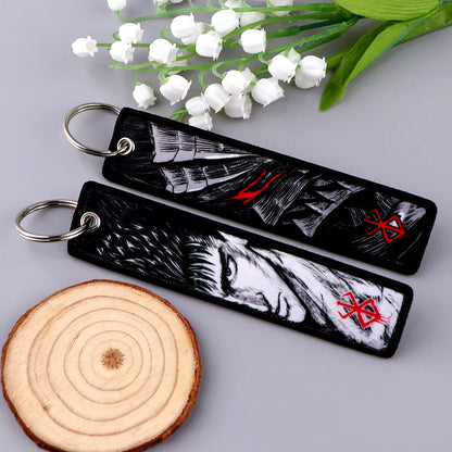 Berserk Guts & Berserker Armor Embroidered Keychain