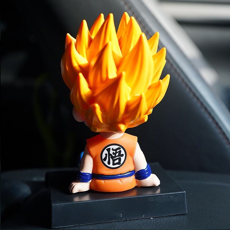 Dragon Ball Z Super Saiyan Son Goku Sitting Car Dashboard Figure