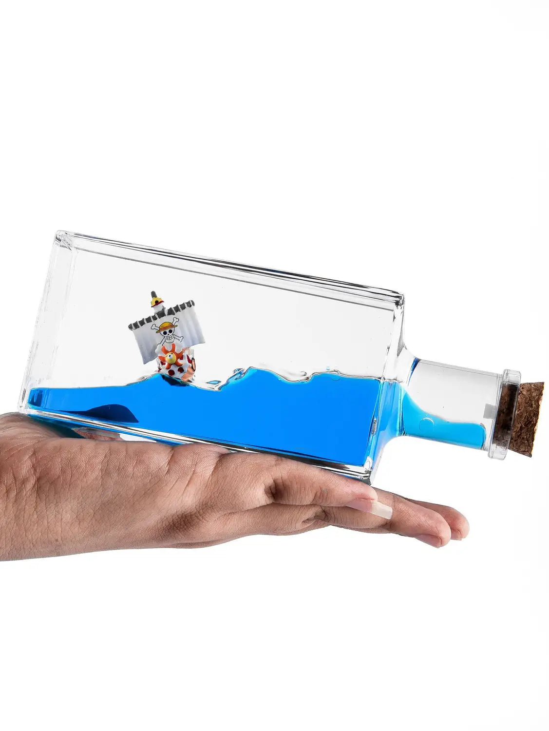 One Piece Going Merry Floating Ship Liquid Drift Bottle Ornament