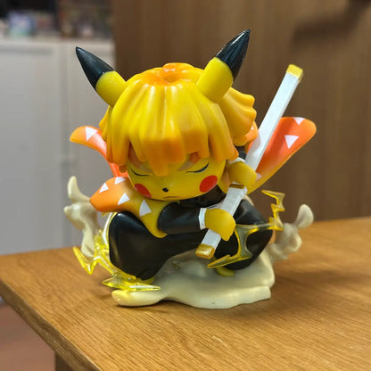 Demon Slayer Pikachu Zenitsu Cosplay Thunder Breathing Figure