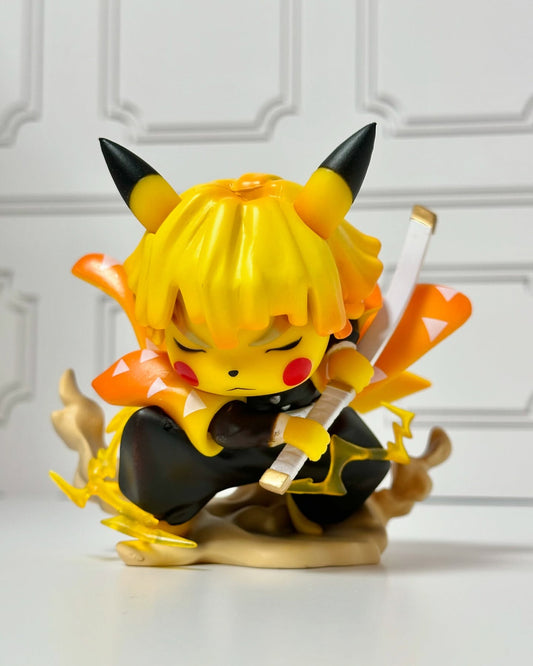 Demon Slayer Pikachu Zenitsu Cosplay Thunder Breathing Figure