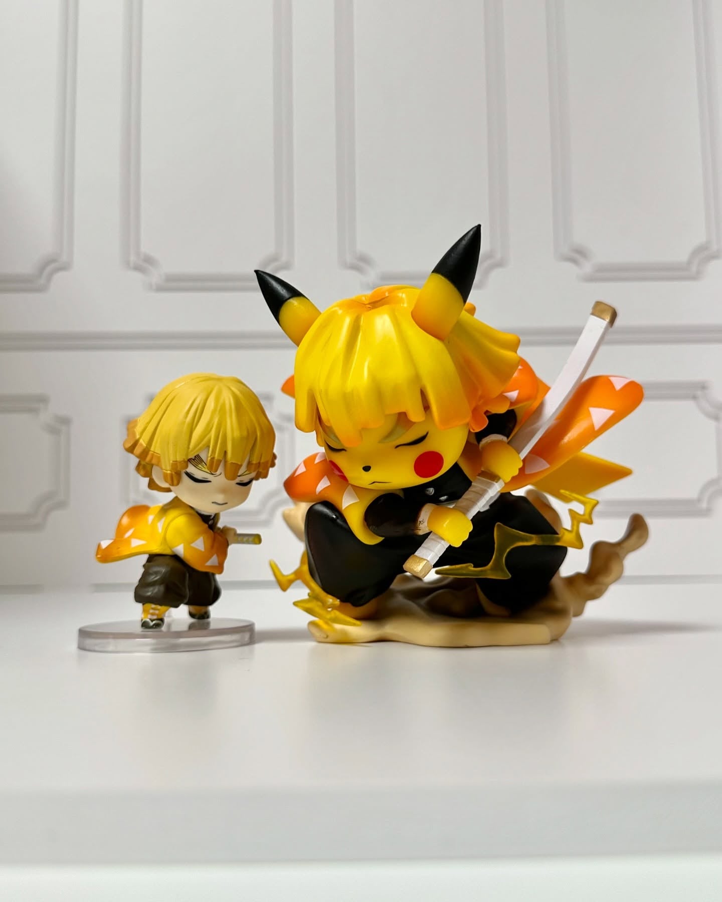 Demon Slayer Pikachu Zenitsu Cosplay Thunder Breathing Figure