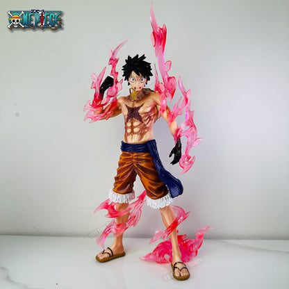 One Piece Monkey D. Luffy Gear 2 Red Steam Figure