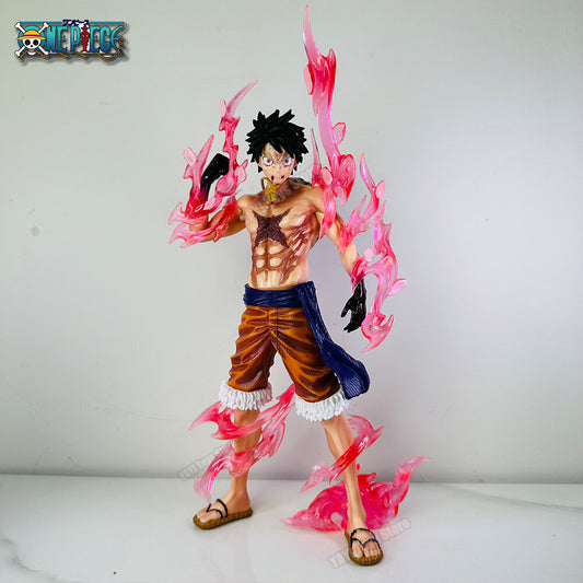 One Piece Monkey D. Luffy Gear 2 Red Steam Figure