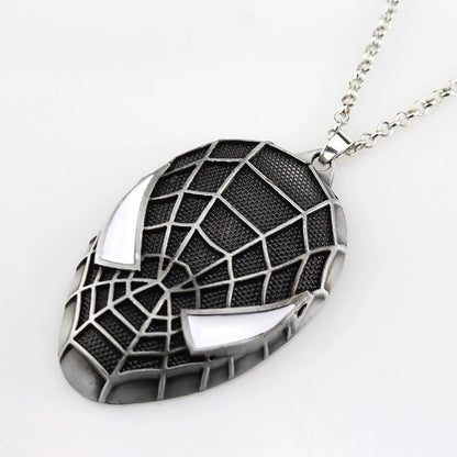 Spider-Man Mask Pendant Necklace (Gunmetal Edition)