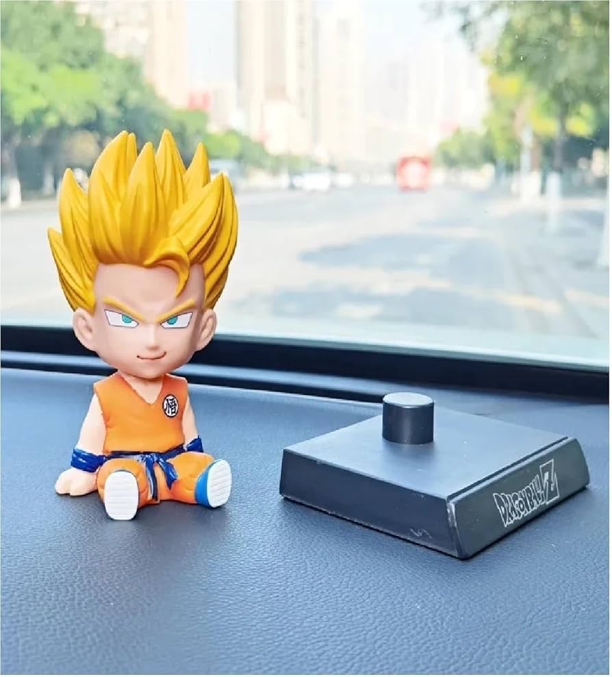 Dragon Ball Z Super Saiyan Son Goku Sitting Car Dashboard Figure