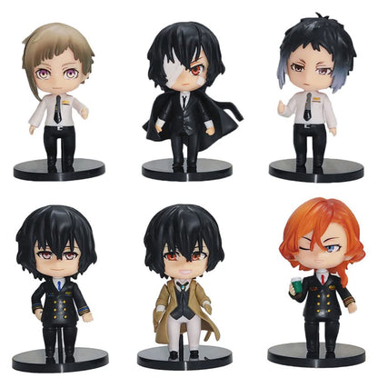 Bungo Stray Dogs 6Pcs Chibi Mini Figure Set