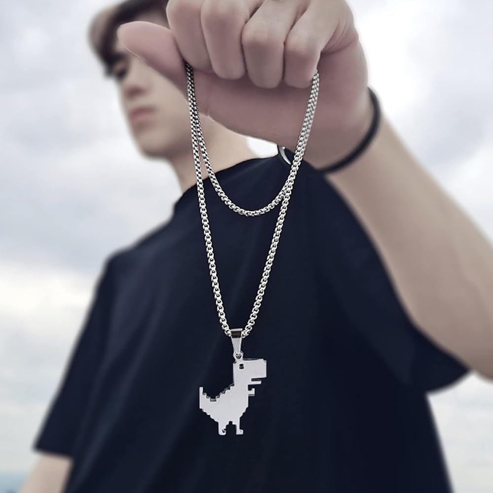 Google Chrome "No Internet" Dino Necklace