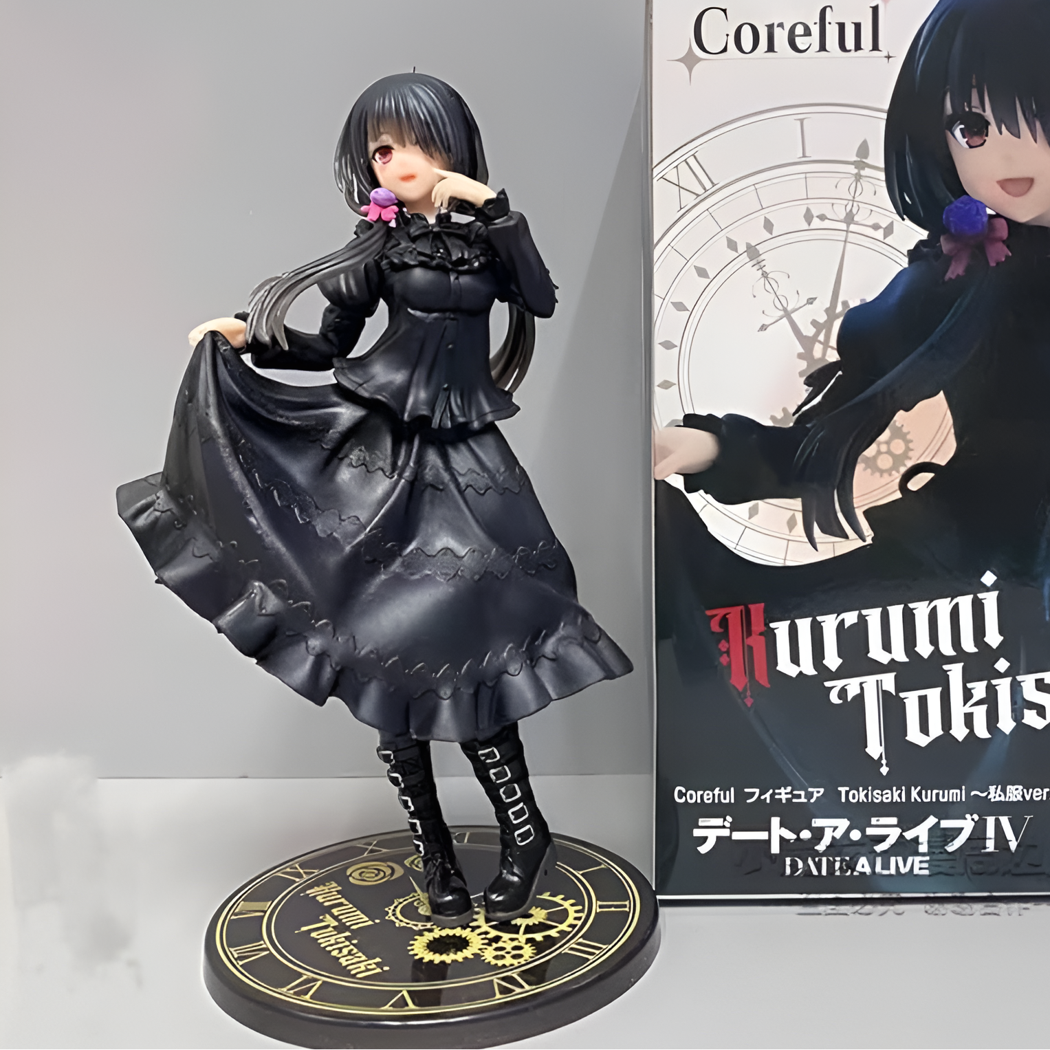 Figurine of a character from 'Date A Live' with packaging in the background