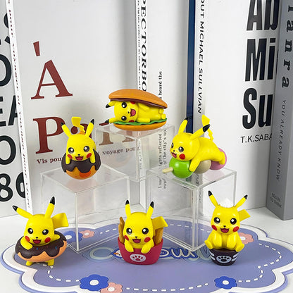 Pokémon Pikachu Dessert & Food 6-Piece Mini Figure Set