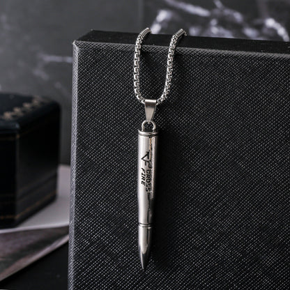 CrossFire Silver Bullet Pendant Necklace