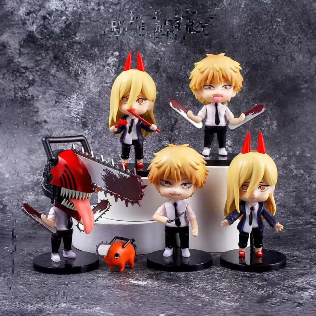 Chainsaw Man Denji Power & Pochita Chibi Figure Set