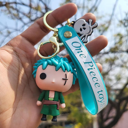 One Piece Roronoa Zoro Chibi 3D Keychain Set