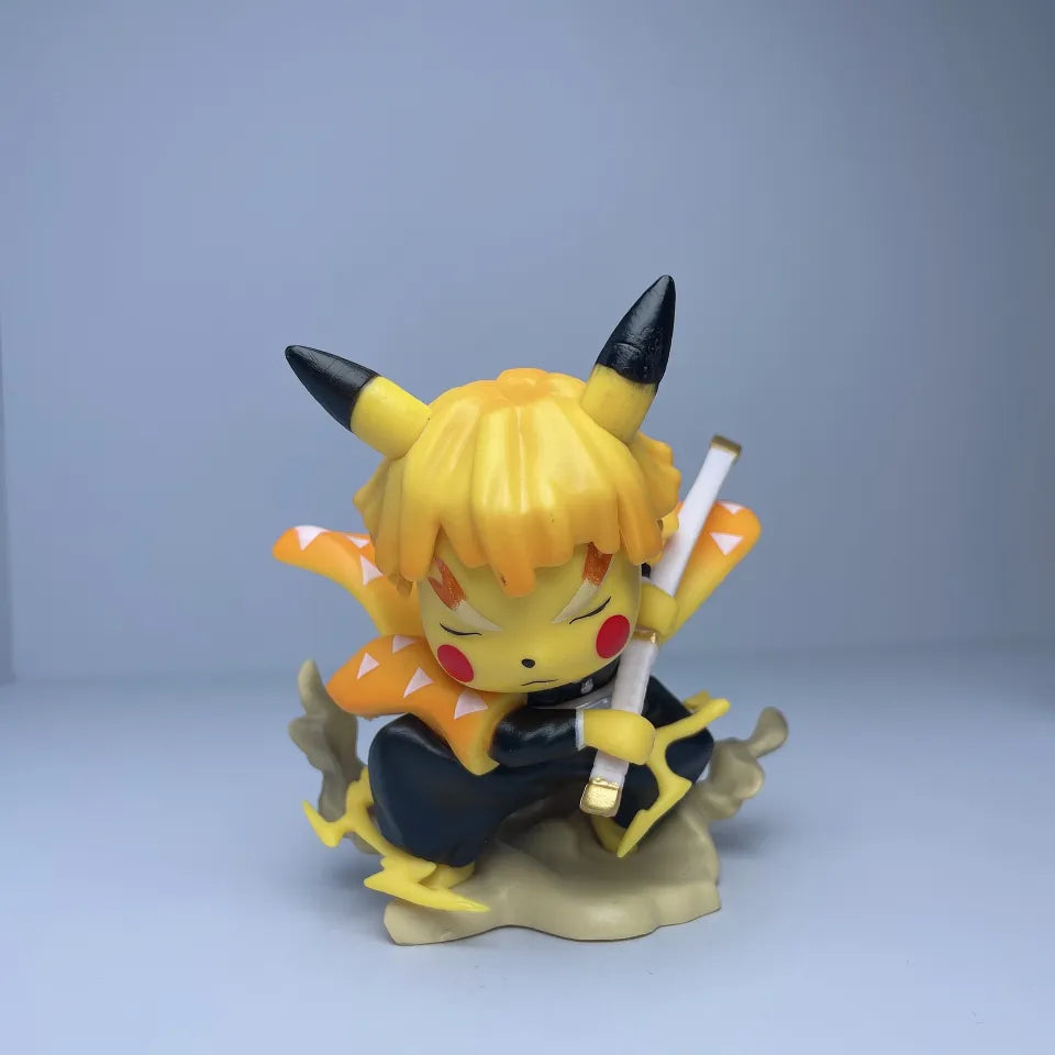 Demon Slayer Pikachu Zenitsu Cosplay Thunder Breathing Figure