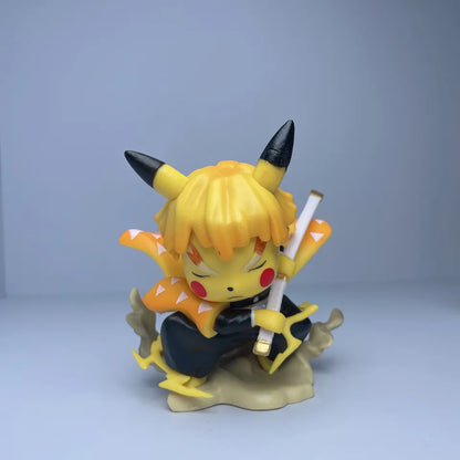 Demon Slayer Pikachu Zenitsu Cosplay Thunder Breathing Figure