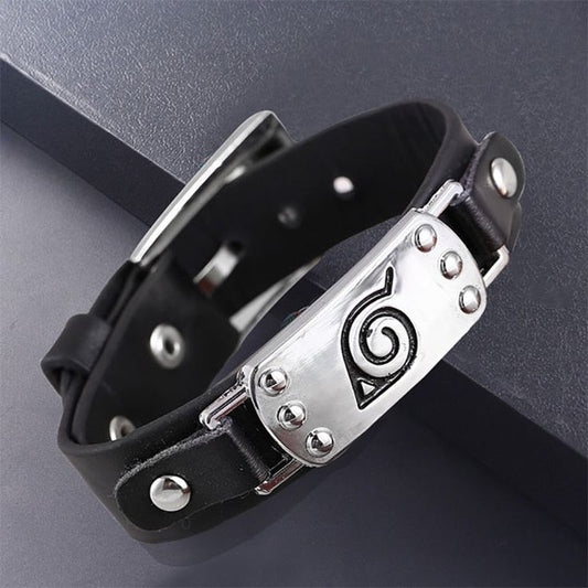 Naruto Hidden Leaf Village Leather Bracelet
