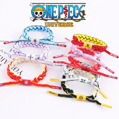 One Piece Heart Pirates & Red-Haired Shanks Braided Bracelet