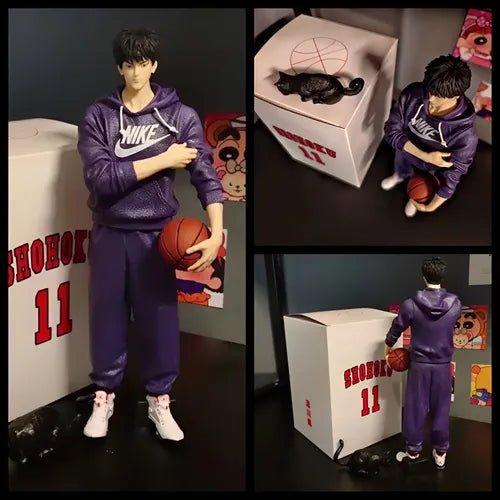 Slam Dunk Kaede Rukawa Purple Hoodie Figure