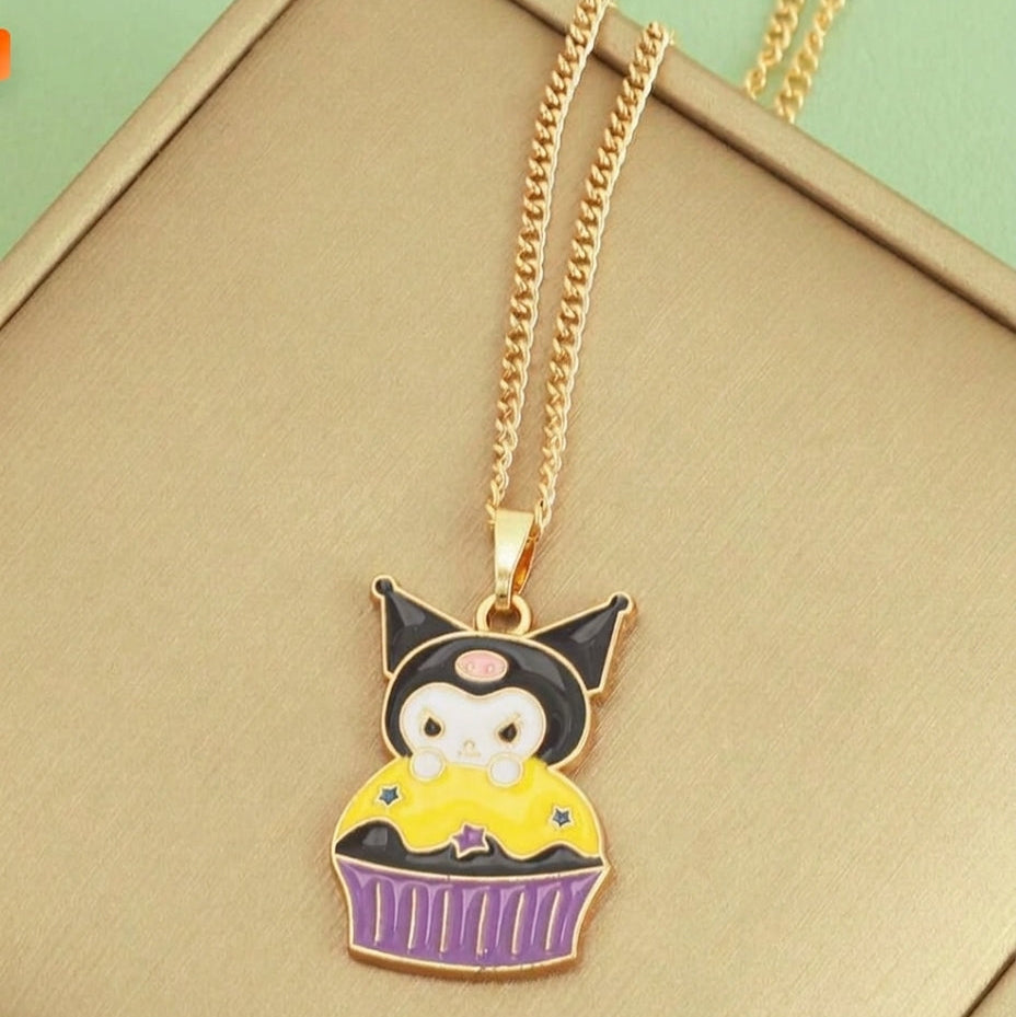 Sanrio Kuromi Cupcake Pendant Necklace