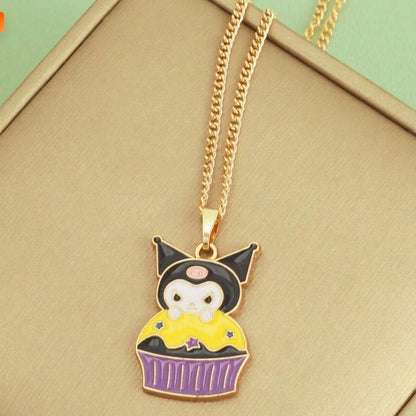 Sanrio Kuromi Cupcake Pendant Necklace