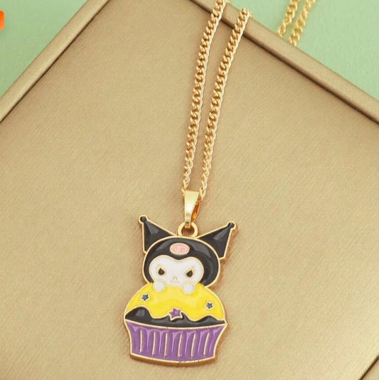 Sanrio Kuromi Cupcake Pendant Necklace