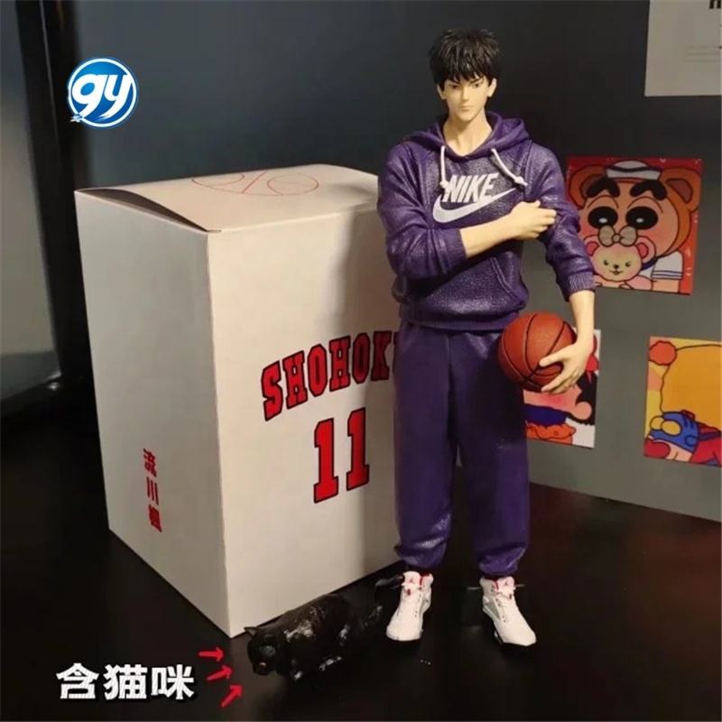 Slam Dunk Kaede Rukawa Purple Hoodie Figure