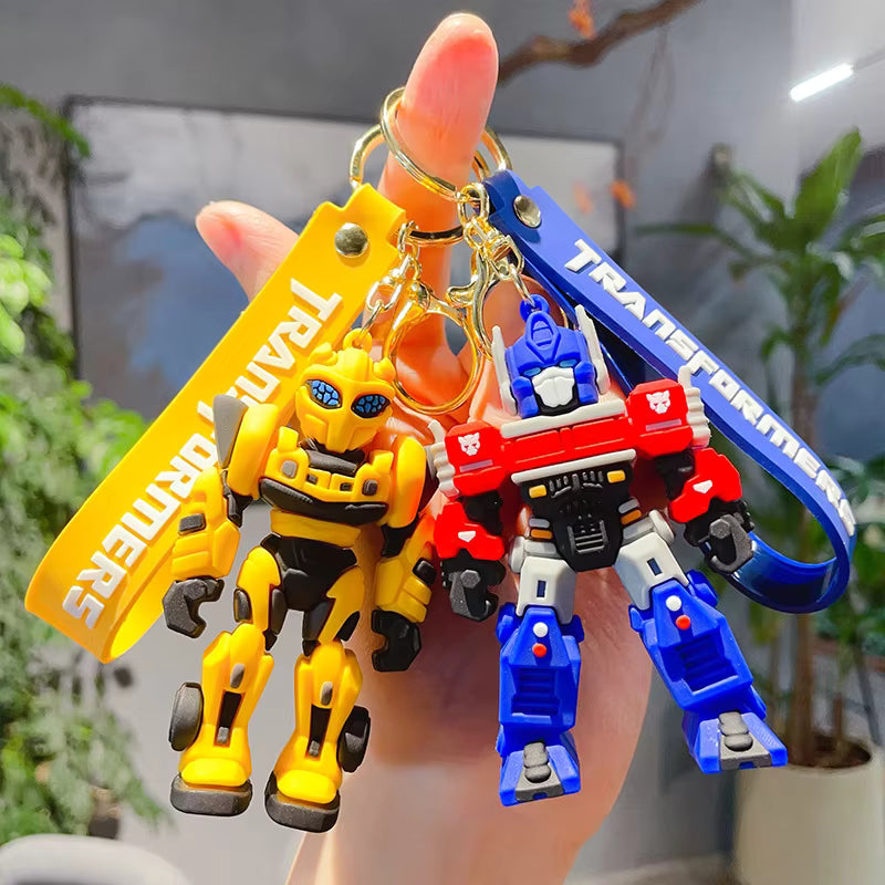 Transformers Optimus Prime & Bumblebee Chibi 3D Figure Keychain