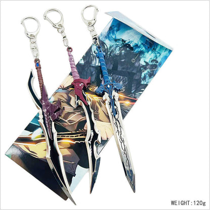 Solo Leveling Sung Jinwoo Weapon Miniature "Three" Metal Keychains