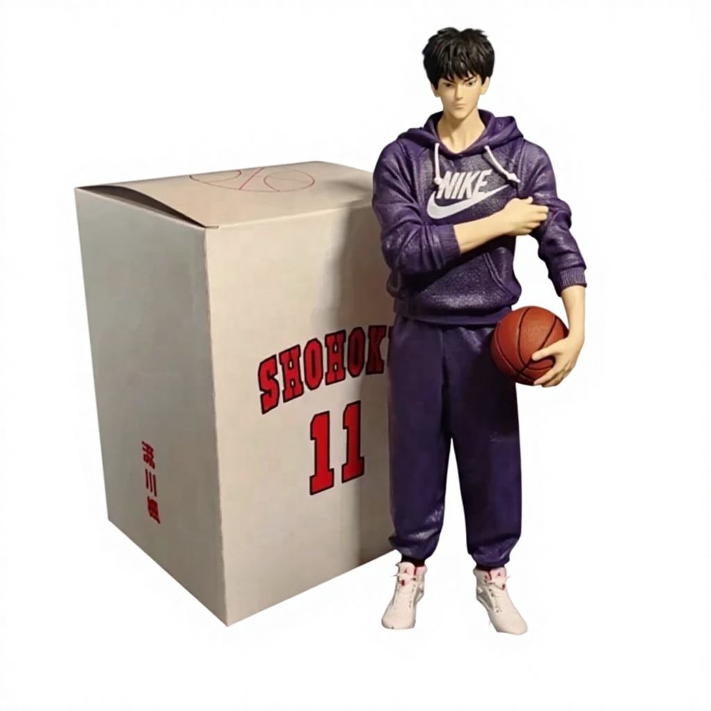 Slam Dunk Kaede Rukawa Purple Hoodie Figure