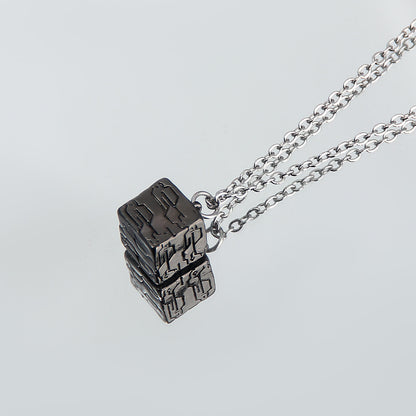 Nier Automata Black Box Cube Pendant Necklace