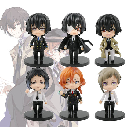 Bungo Stray Dogs 6Pcs Chibi Mini Figure Set