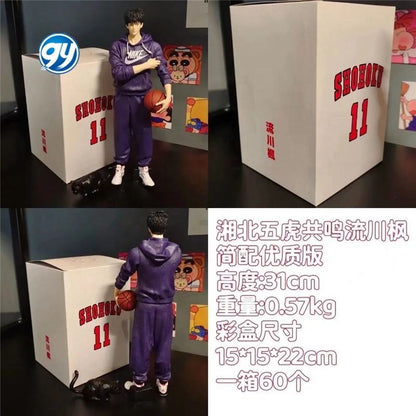 Slam Dunk Kaede Rukawa Purple Hoodie Figure