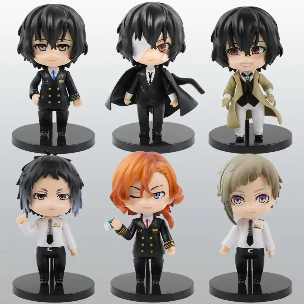 Bungo Stray Dogs 6Pcs Chibi Mini Figure Set