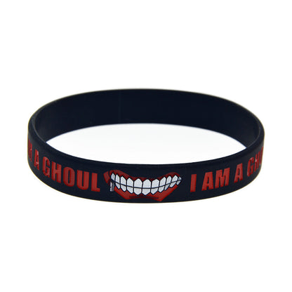 Tokyo Ghoul Ken Kaneki "I Am A Ghoul" Silicone WristBand