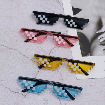 Thug Life Pixelated "Deal With It" Glasses Set