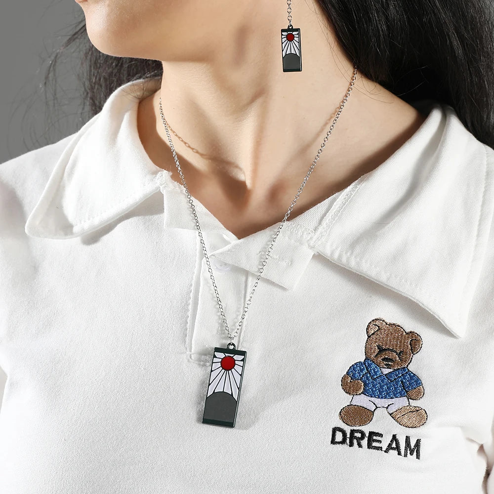 Demon Slayer Tanjiro Hanafuda Necklace