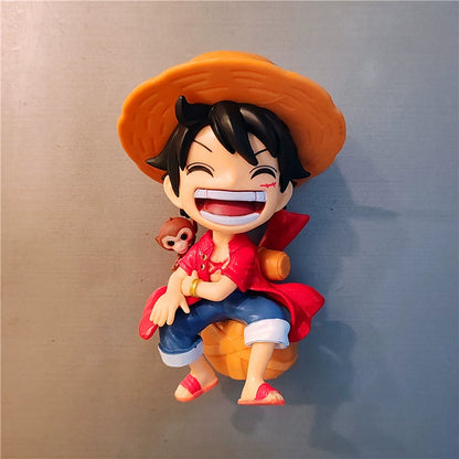 One Piece Luffy Sitting with Monkey Chibi Figure