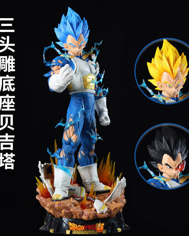 Dragon Ball Super Vegeta Battle Damaged Interchangeable Head Figure