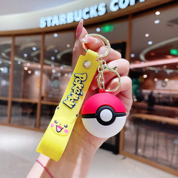 Pokémon Poké Ball Chibi 3D Keychain Set